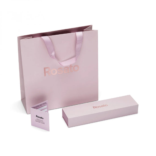 Collana girocollo Rosato in argento con pavé di zirconi MISURA UNICA