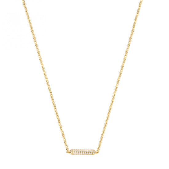 Collana girocollo Rosato in argento dorato pavé di zirconi MISURA UNICA