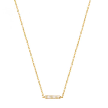 Collana girocollo Rosato in argento dorato pavé di zirconi MISURA UNICA