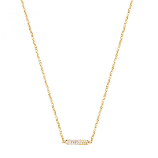 Collana girocollo Rosato in argento dorato pavé di zirconi MISURA UNICA