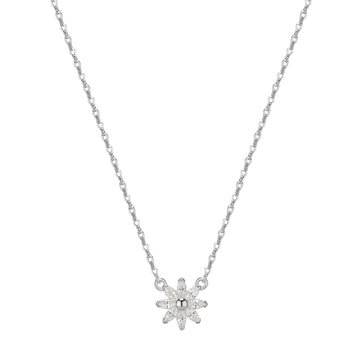 Collana da donna Rosato in argento con fiore di zirconi