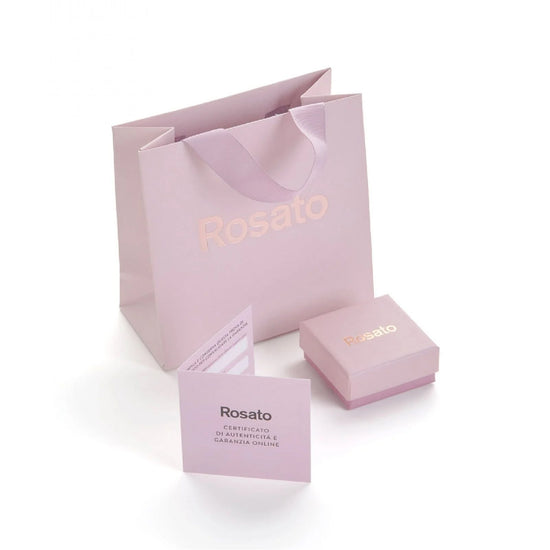 Orecchini donna Rosato argento fiore di zirconi azzurri