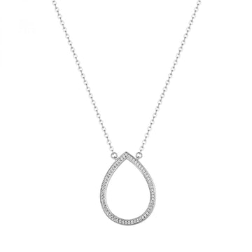 Collana girocollo Rosato Sofia in argento e goccia di zirconi MISURA UNICA