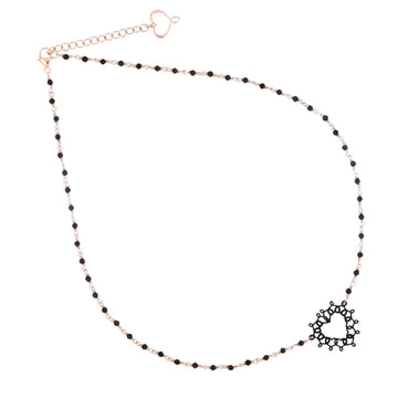 Collana donna Maman et Sophie Cuore Sacro in argento rosé cuore e spinello RPBET2SP-1