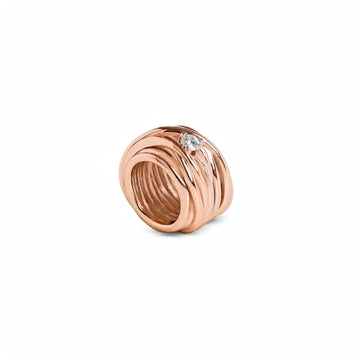 Charms Rubinia Filodellavita oro rosa 9kt e diamante 0,02ct MISURA UNICA