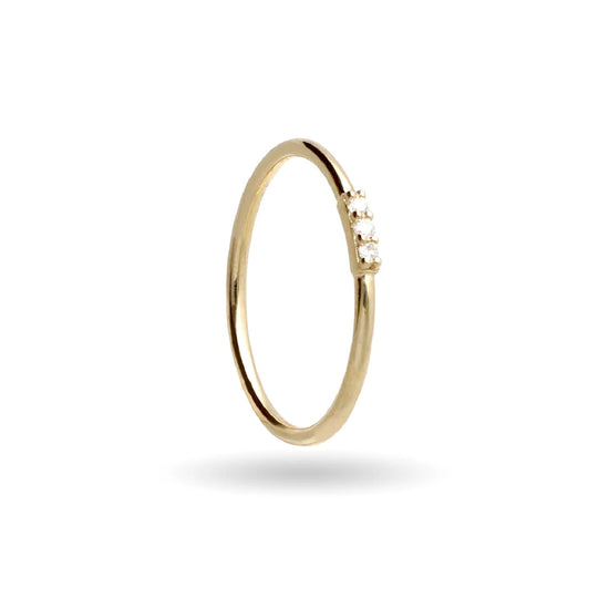 Anello Rubinia Filodamore oro giallo 9kt con diamanti 0,04ct 13