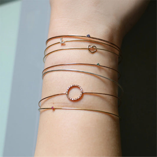 Bracciale Rubinia Filodamore in oro con cuoricino e chiusura 13 cm