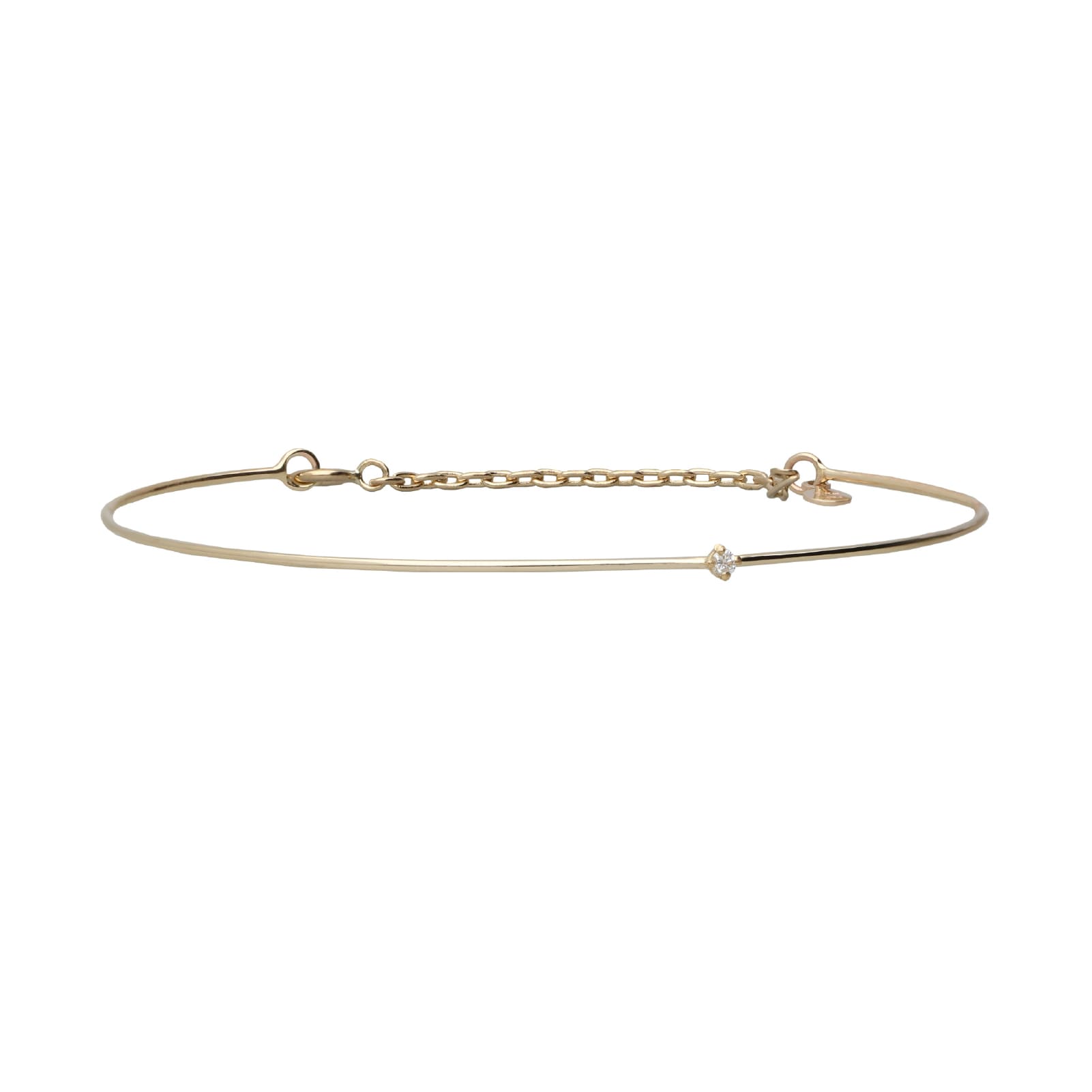 Bracciale Rubinia Filodamore con diamante 0,022ct filo 0.9 mm 16 cm