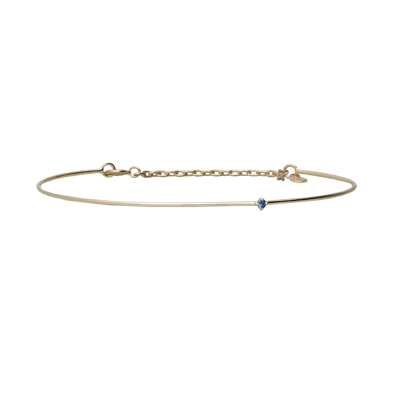 Bracciale Rubinia Filodamore zaffiro blu 0,022ct filo 0.9 mm 13 cm