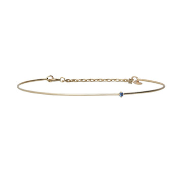 Bracciale Rubinia Filodamore zaffiro blu 0,022ct filo 0.9 mm 13 cm