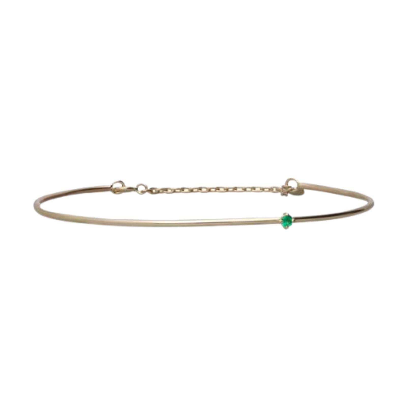 Bracciale Rubinia Filodamore smeraldo verde 0,05ct filo 1.3 mm 16 cm