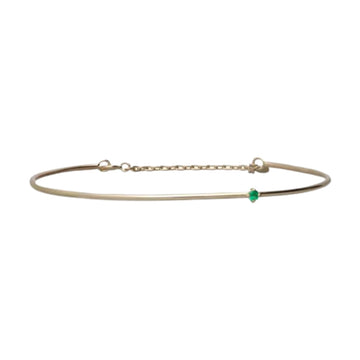 Bracciale Rubinia Filodamore smeraldo verde 0,05ct filo 1.3 mm 16 cm