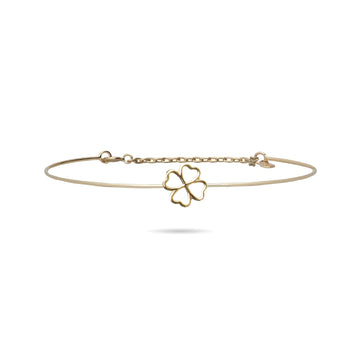 Bracciale Rubinia Filodamore oro 9kt quadrifoglio chiusura 16 cm