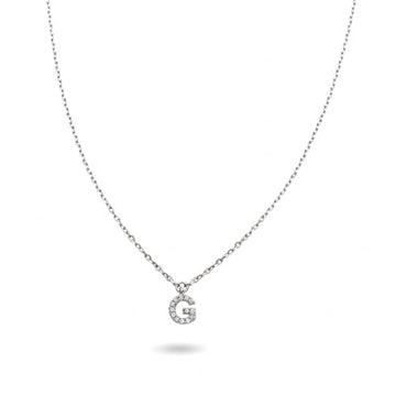 Collana Rubinia Filodamore in oro bianco 9kt con lettera G MISURA UNICA