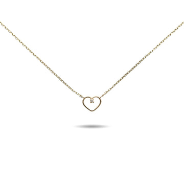 Collana Rubinia Filodamore in oro giallo con filo 8 mm e cuore MISURA UNICA