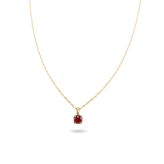 Collana Rubinia Filodamore oro con punto luce rubino 0,08ct MISURA UNICA
