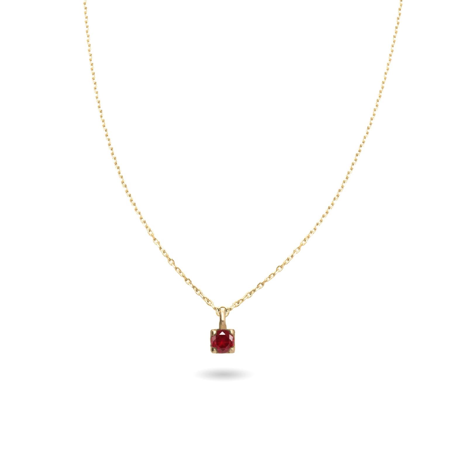Collana Rubinia Filodamore oro con punto luce rubino 0,08ct MISURA UNICA