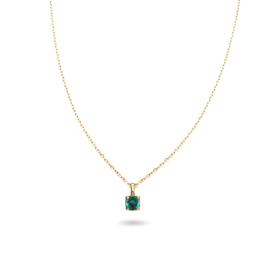 Collana Rubinia Filodamore oro con punto luce smeraldo 0,08ct MISURA UNICA