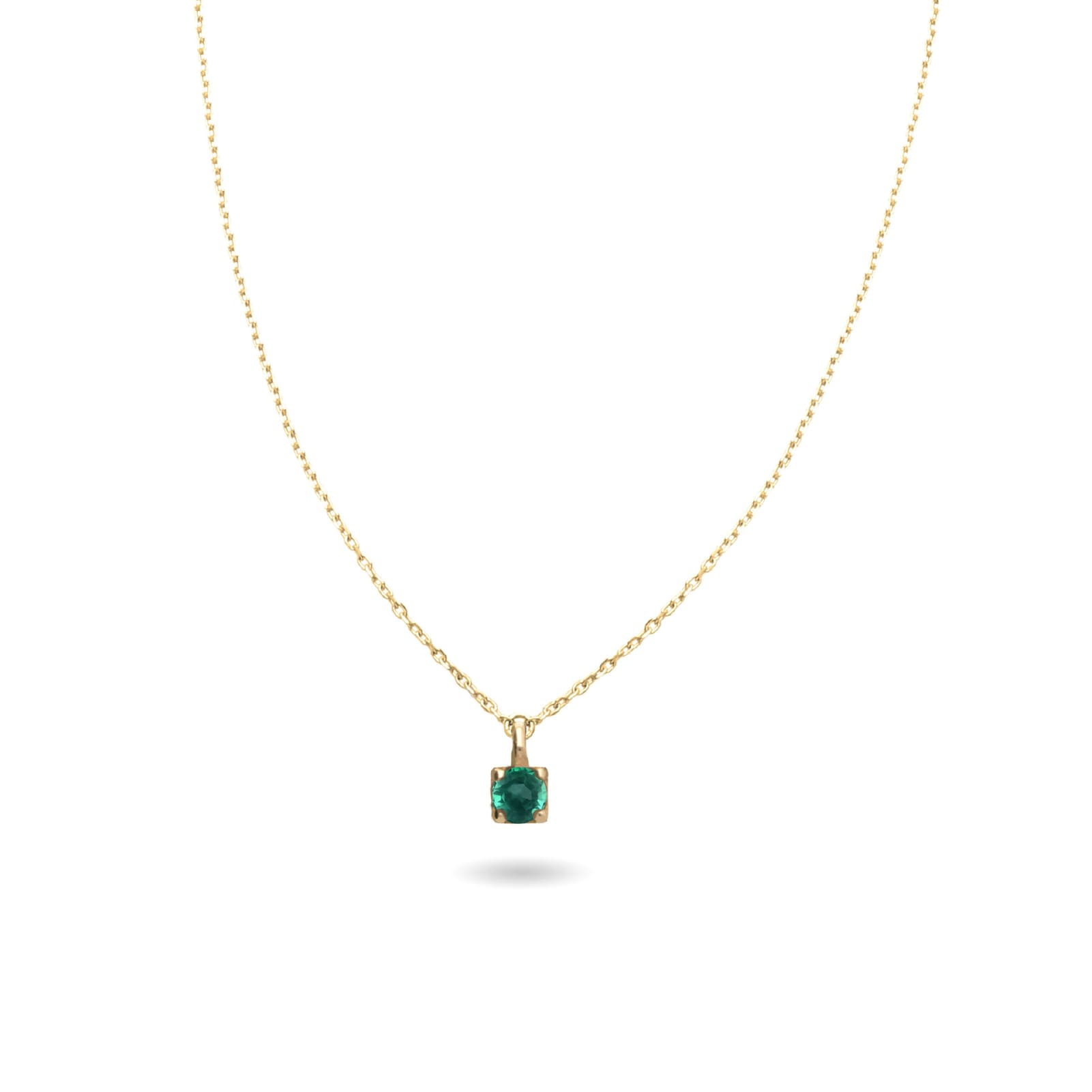 Collana Rubinia Filodamore oro con punto luce smeraldo 0,08ct MISURA UNICA