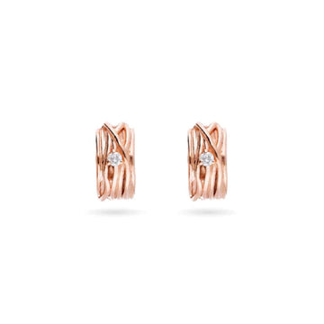 Orecchini Rubinia Filodellavita oro rosa 9kt e diamanti 0,04ct MISURA UNICA