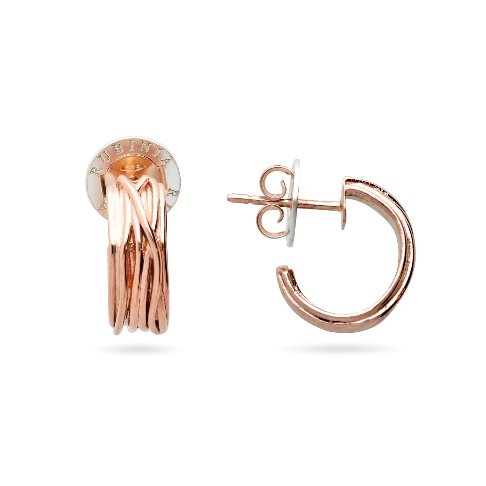 Orecchini Rubinia Filodellavita 13 fili oro rosa 9kt rodiato MISURA UNICA