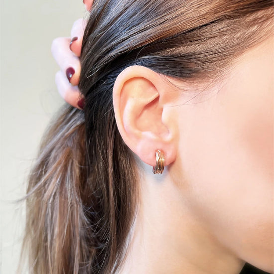 Orecchini Rubinia Filodellavita 13 fili oro rosa 9kt rodiato MISURA UNICA