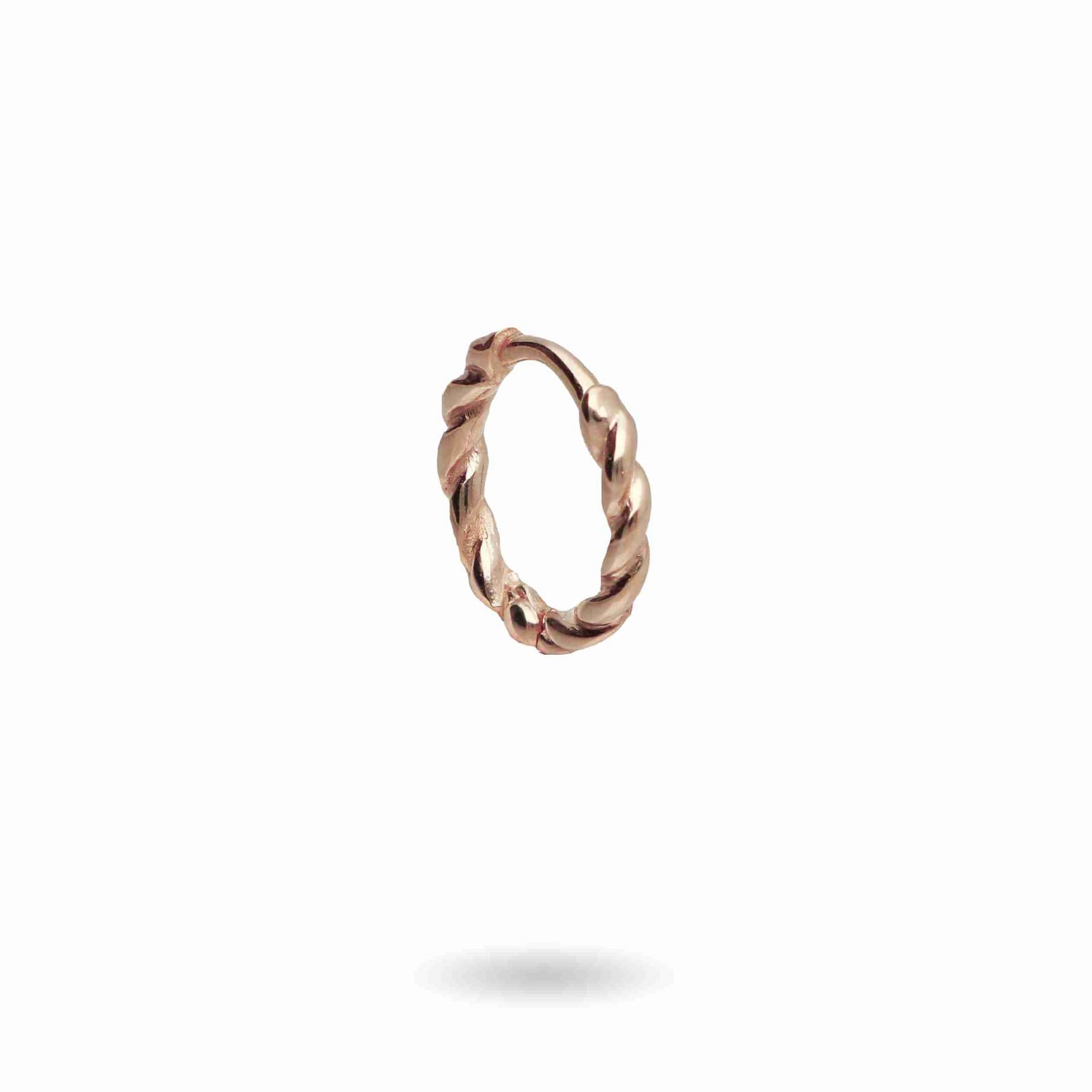 Mono orecchino Rubinia Filodamore oro rosa intrecciato 11 mm MISURA UNICA