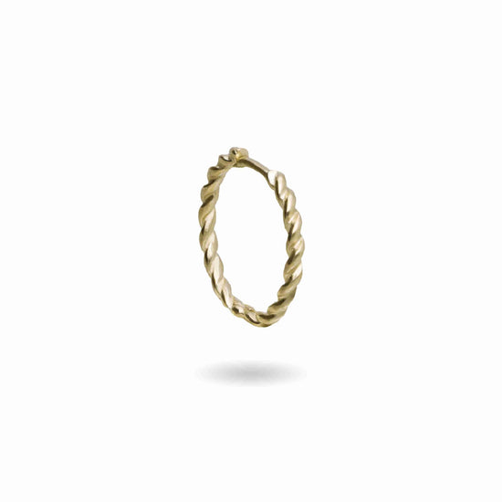 Mono orecchino Rubinia Filodamore oro giallo intrecciato 16 mm MISURA UNICA