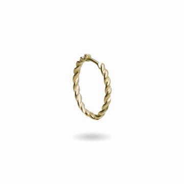 Mono orecchino Rubinia Filodamore oro giallo intrecciato 16 mm MISURA UNICA