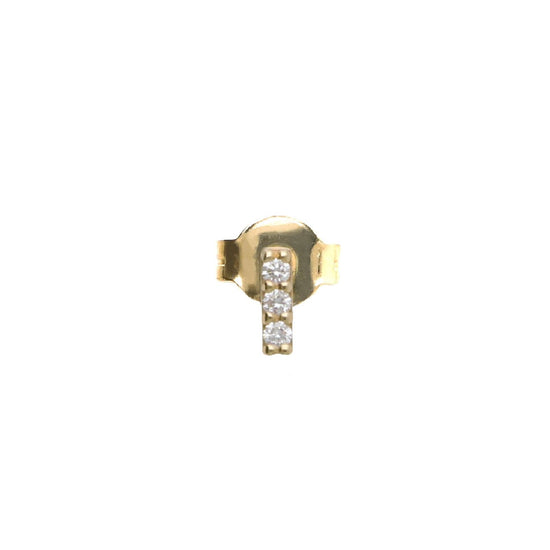 Mono orecchino Rubinia Filodamore oro giallo e diamanti 0,04ct MISURA UNICA