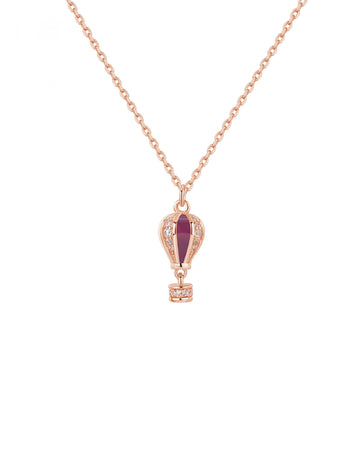 Collana con pendente Rosato in argento 925 rosè e zirconi RZAR04-1