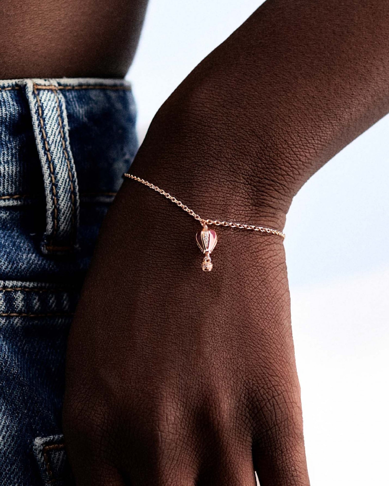 Collana con pendente Rosato in argento 925 rosè e zirconi RZAR04-2
