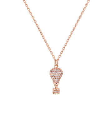 Collana con pendente Rosato in argento 925 rosè e zirconi RZAR06-1
