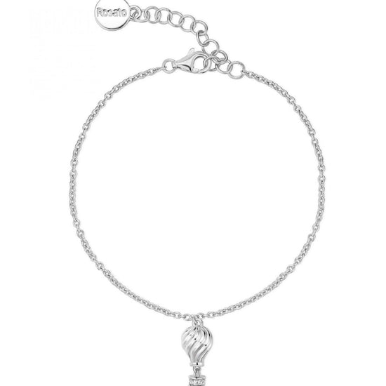 Bracciale catena Rosato Aria donna argento con ciondolo mongolfiera e zirconi RZAR11-1