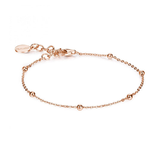 Bracciale catena Rosato Storie donna argento rosè con catena con sei sfere RZB045-1