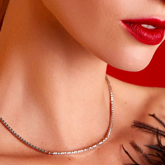 Collana Rosato Cubica da donna RZC038-2