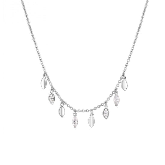 Collana girocollo Rosato Gaia donna argento pendenti a petalo con zirconi RZGA10-1