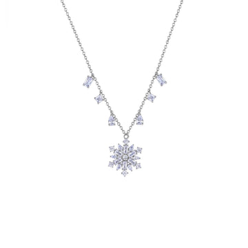 Collana donna Rosato Gemma in argento con fiocco di neve e zirconi RZGE05-1