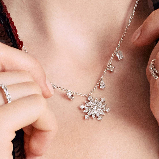 Collana donna Rosato Gemma in argento con fiocco di neve e zirconi RZGE05-2