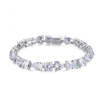 Bracciale tennis Rosato Gemma in argento con zirconi tagli diversi RZGE14-1