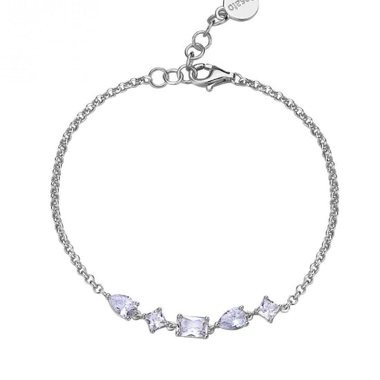 Bracciale catena Rosato Gemma in argento con zirconi tagli diversi RZGE15-1