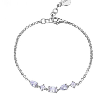 Bracciale catena Rosato Gemma in argento con zirconi tagli diversi RZGE15-1