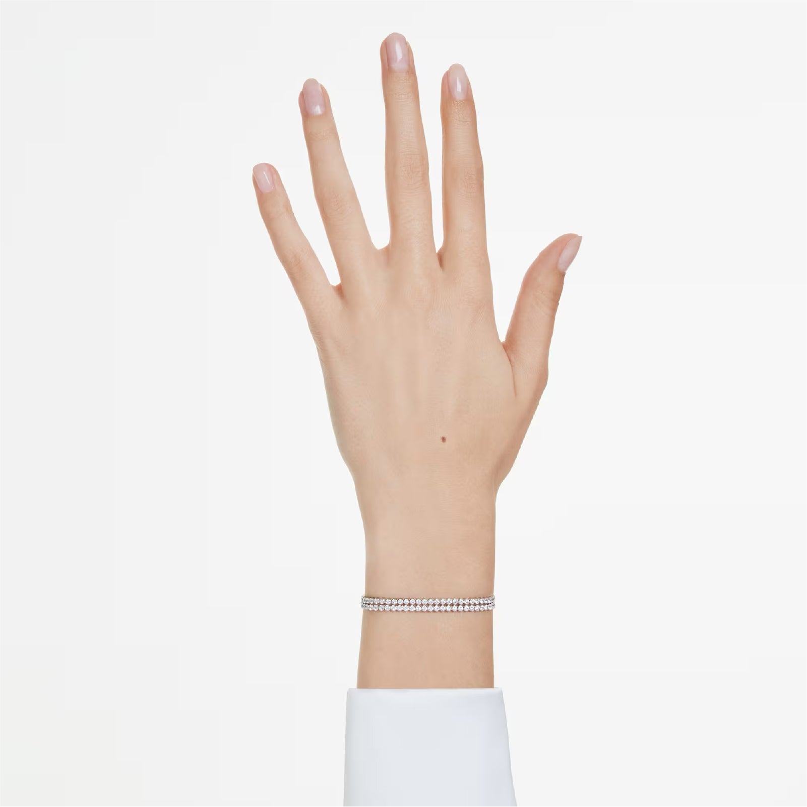 Bracciale tennis doppio Swarovski Matrix rodiato con cristalli REGOLABILE