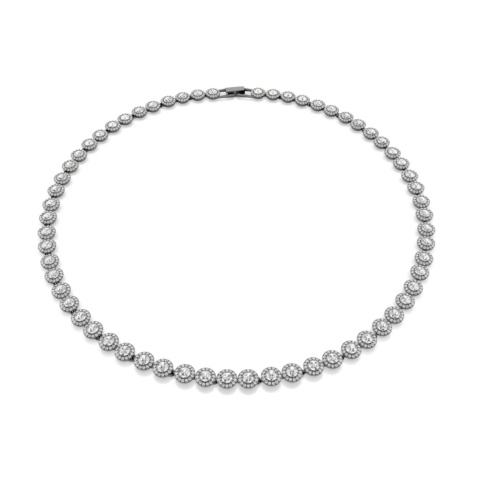 GIROCOLLO SWAROVSKI PLACCATO IN RUTENIO CON CRISTALLI S.5681057
