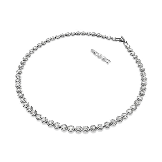 GIROCOLLO SWAROVSKI PLACCATO IN RUTENIO CON CRISTALLI S.5681057