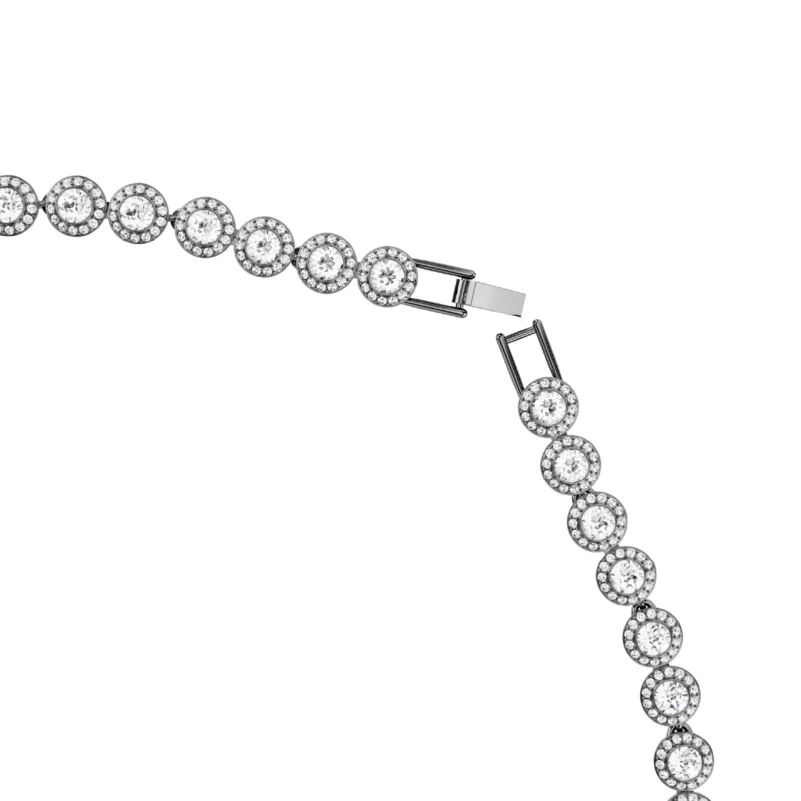 GIROCOLLO SWAROVSKI PLACCATO IN RUTENIO CON CRISTALLI S.5681057