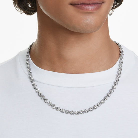 GIROCOLLO SWAROVSKI PLACCATO IN RUTENIO CON CRISTALLI S.5681057