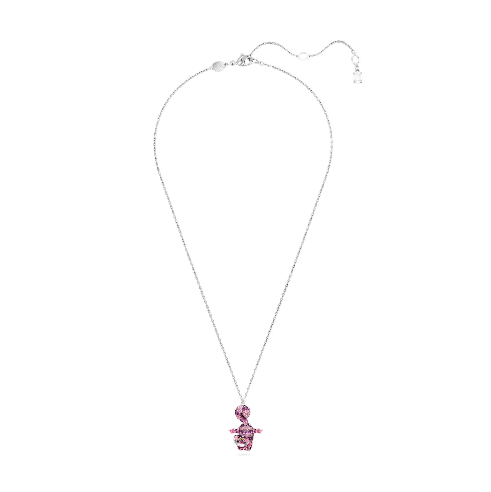 Collana con pendente Swarovski placcata in rodio con cristalli