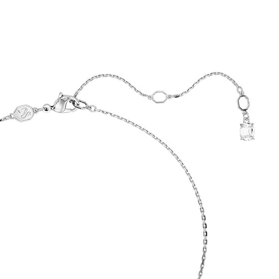 Collana con pendente Swarovski placcata in rodio con cristalli