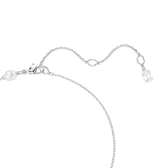 COLLANA PENDENTE SWAROVSKI PLACCATA IN RODIO CON PERLA E ZIRCONI S.5688751